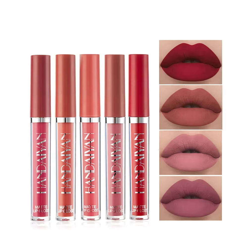 12 Colors Nude Liquid Lip Gloss Long-Lasting Cosmetics Lip Stick Cream Waterproof Matte Lipstick for Lips Silky Velvet Lip Tint