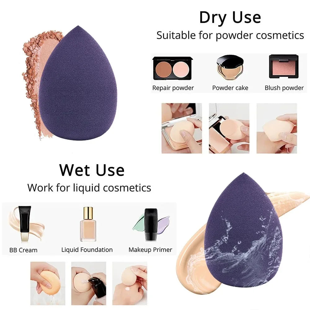 12Pcs Makeup Sponge Blender Beauty Egg Soft Cosmetic Puff Foundation Sponges Powder Puff Women Make up Accessories Beauty Tools